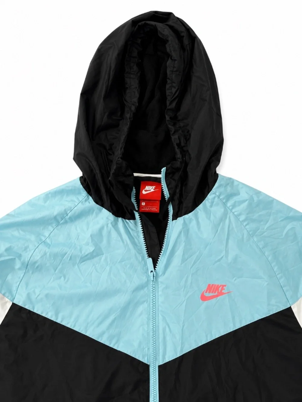 Nike Women’s Windrunner Jacket L Blue Black White Colorblock